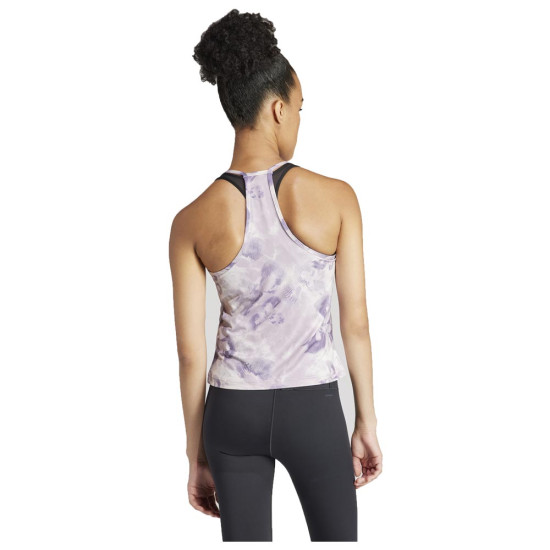 Adidas Γυναικεία αμάνικη μπλούζα Train-Essentials AOP Flower Tie-Dye Tank Top